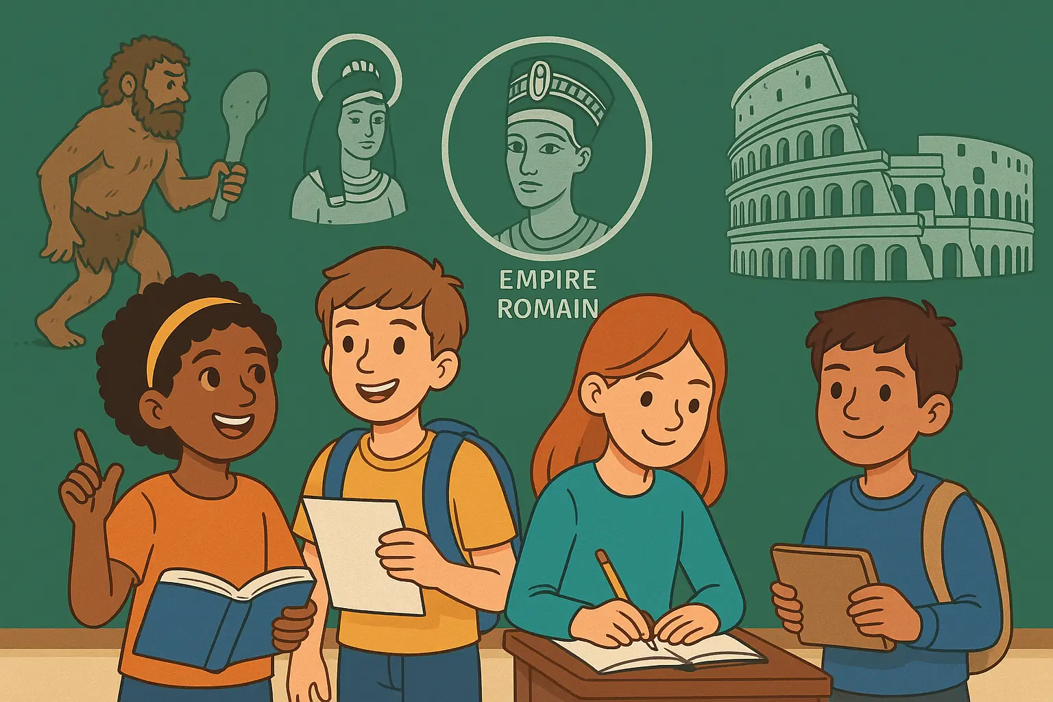 Examen de fin d’année – Histoire 6e - Des origines de l’humanité à l’Empire romain